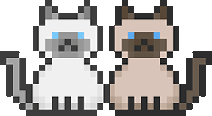 Pixel art of Pudding and Noodle